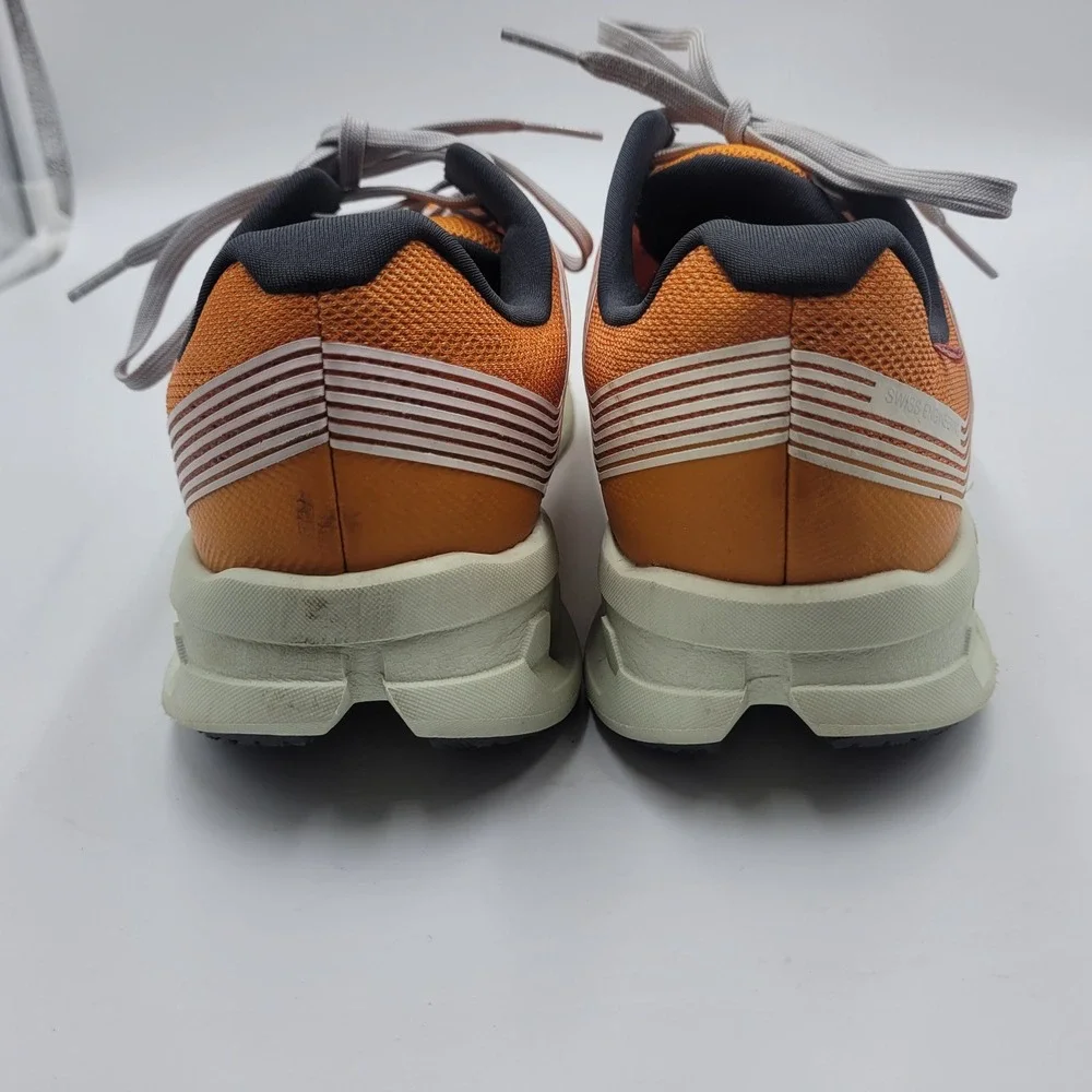 On Cloud Cloudgo Mens Running Shoes Orange Grey CloudTec Sneakers Size 8 Active